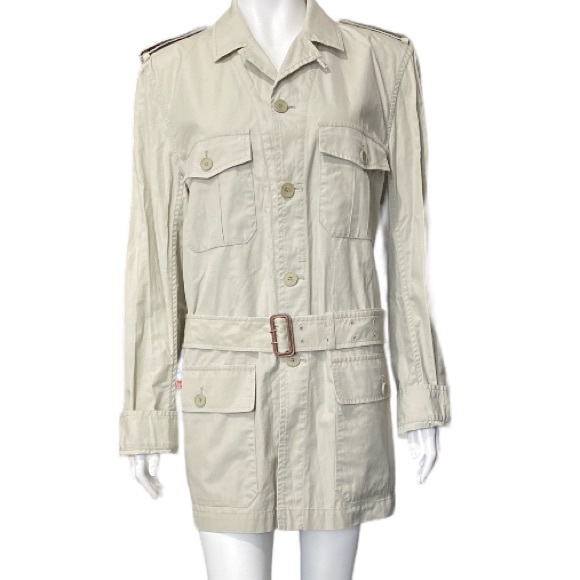 Lacoste Unisex Safari 💯 Cotton Khaki Jacket Size 48-3 - Picture 11 of 16